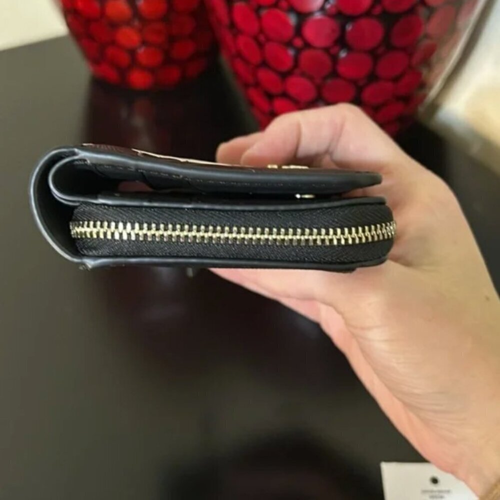 Disney X Kate Spade NWT Minnie Mouse Zip Around Wallet Bifold with dust … - Picture 4 of 12